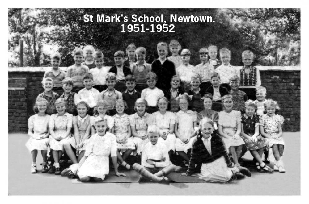 Repaired photo of St Mark's school, Newtown 