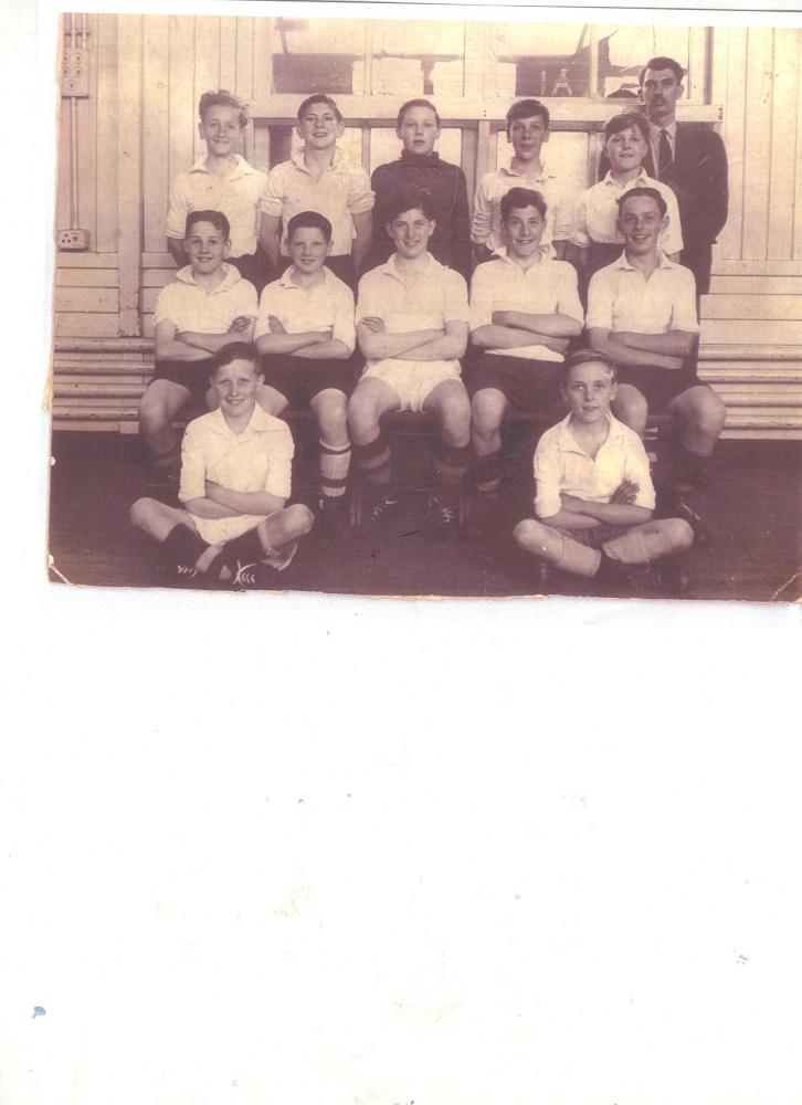 Ashton in Makerfield Sec Mod School 1953-54 intermediate football team