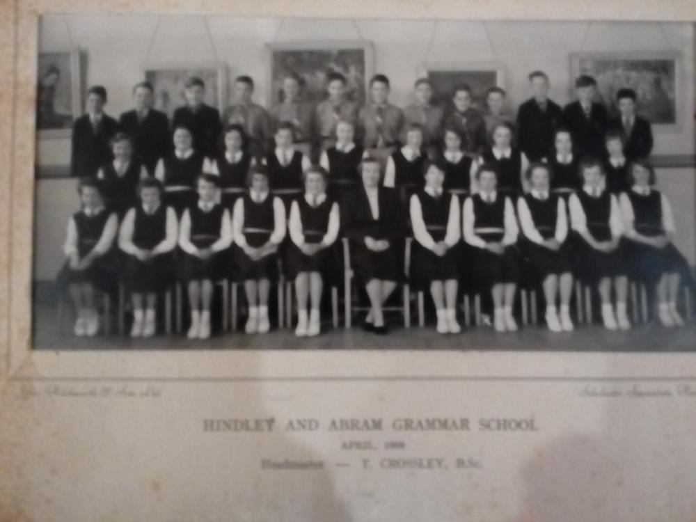 Hindley and Abram Grammar School Mrs Hodgkinsons class 1958