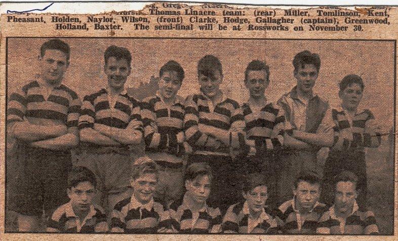 Thomas Linacre School Rugby Team - circa 1958