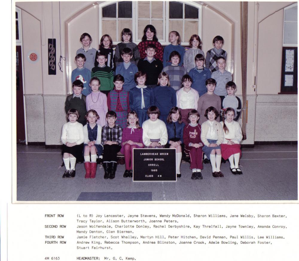 JNR 4  1985 CLASS PHOTO LAMBERHEAD