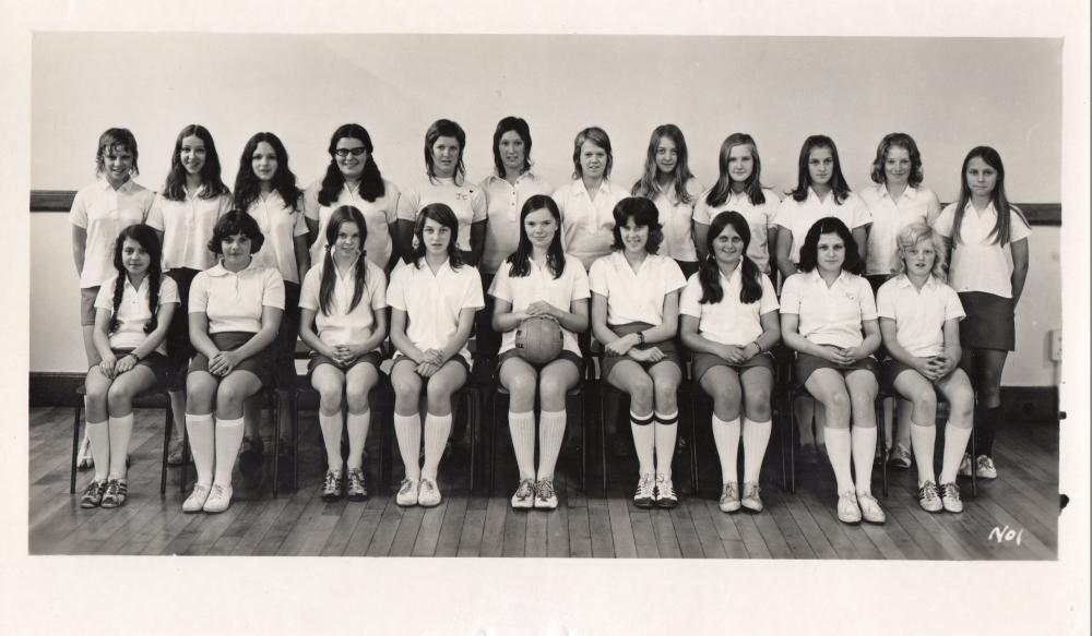 Netball teams years 9/10.  1970