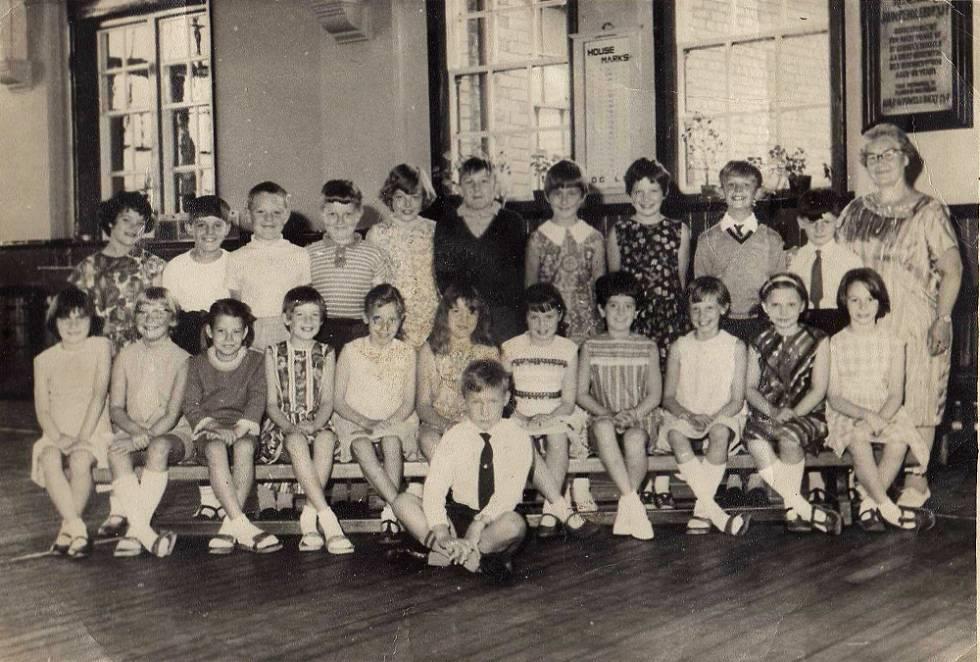 St. George's School, 1968, with teacher Mrs Scally.