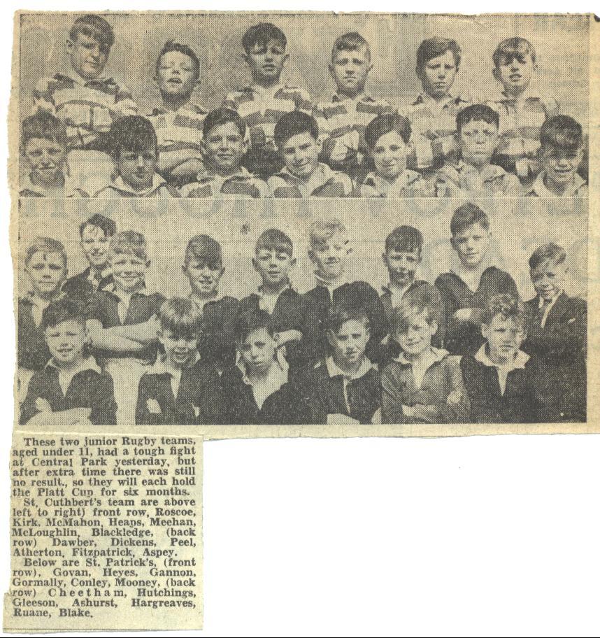 Platt cup Central Park St Cuthbertsv St Pats 1953 Platt cup Central Park St Cuthbertsv St Pats 1953