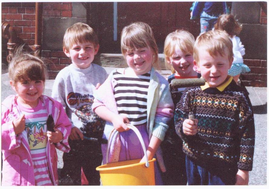 Nursery yard in the sunshine about 1990