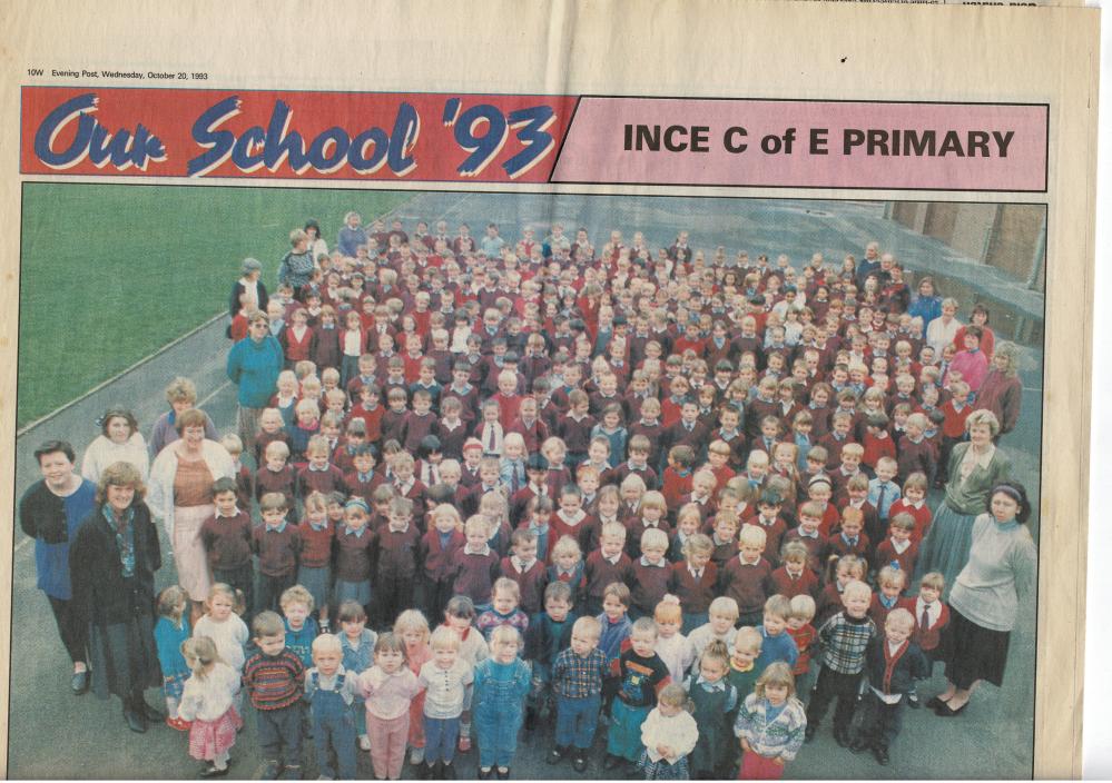 Ince C of E Primary School  Newspaper cutting Oct 20th 1993  1