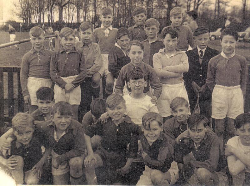 1st year, Grammar School 1957/8. Before our regular cross country slog at Prospect Park. 1st year, Grammar School 1957/8. Before our regular cross country slog at Prospect Park.