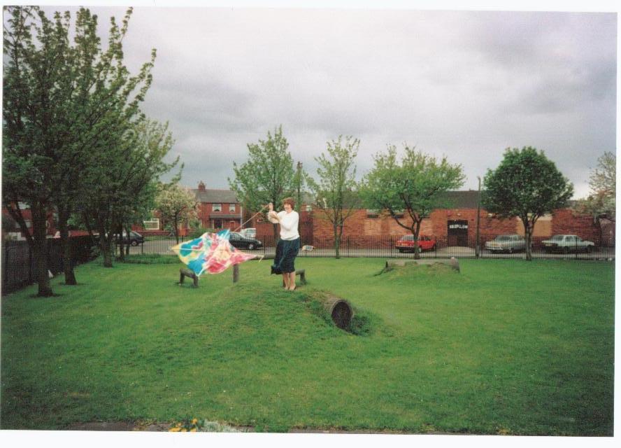 Aspull New Springs Infant School - tunnels on the field Aspull New Springs Infant School - tunnels on the field