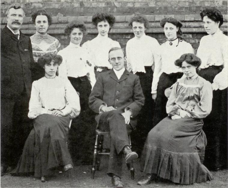 Staff of the school, c1905.