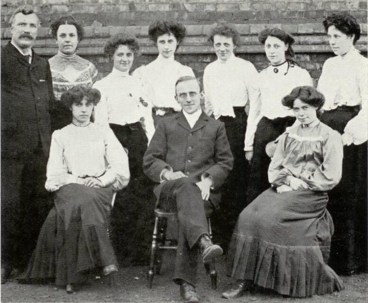Staff of the school, c1905. Staff of the school, c1905.