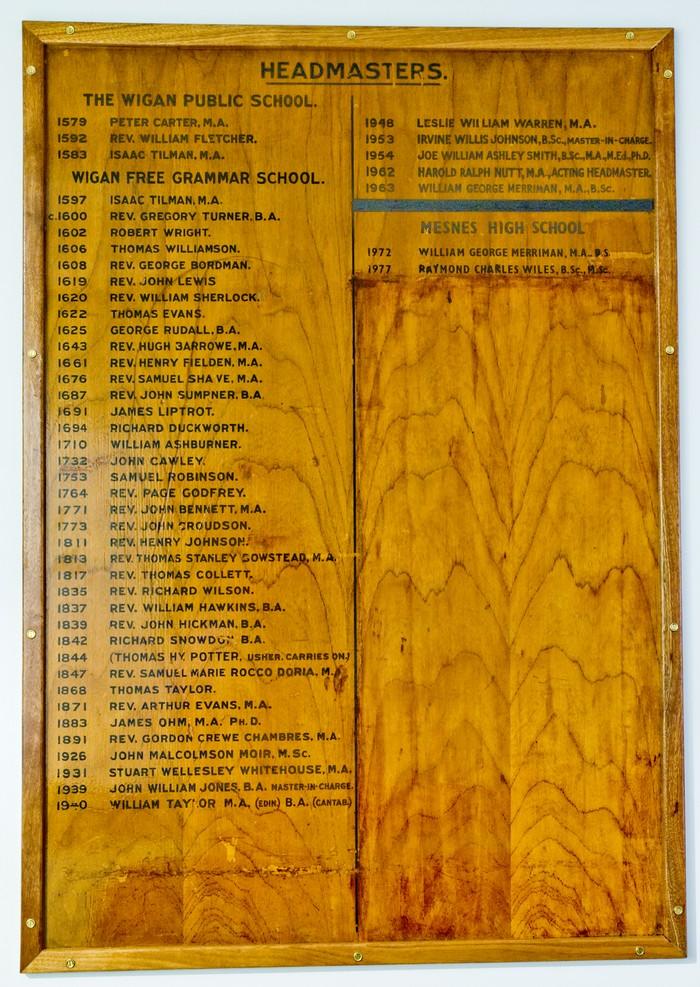 The Honours Board - Wigan Grammar School