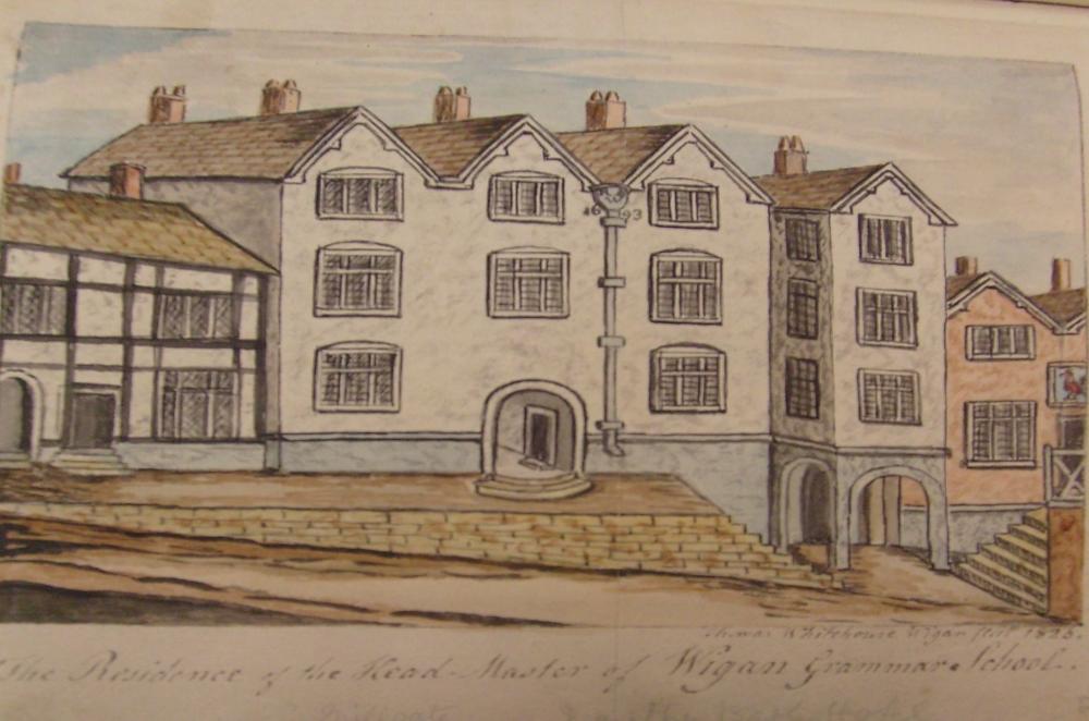 GRAMMAR SCHOOL HEADMASTER'S HOUSE. MILLGATE. 1825 GRAMMAR SCHOOL HEADMASTER'S HOUSE. MILLGATE. 1825