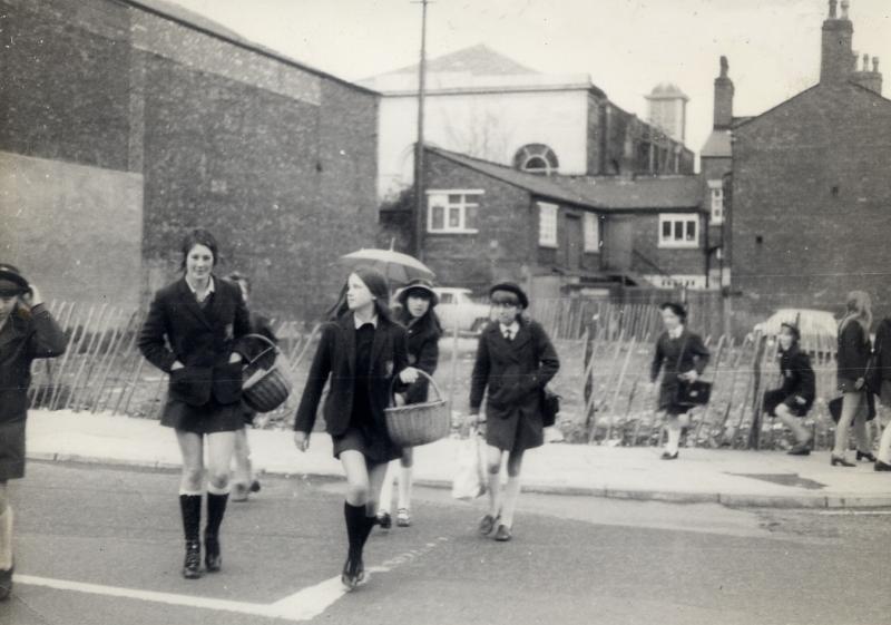 Pupils on their way home