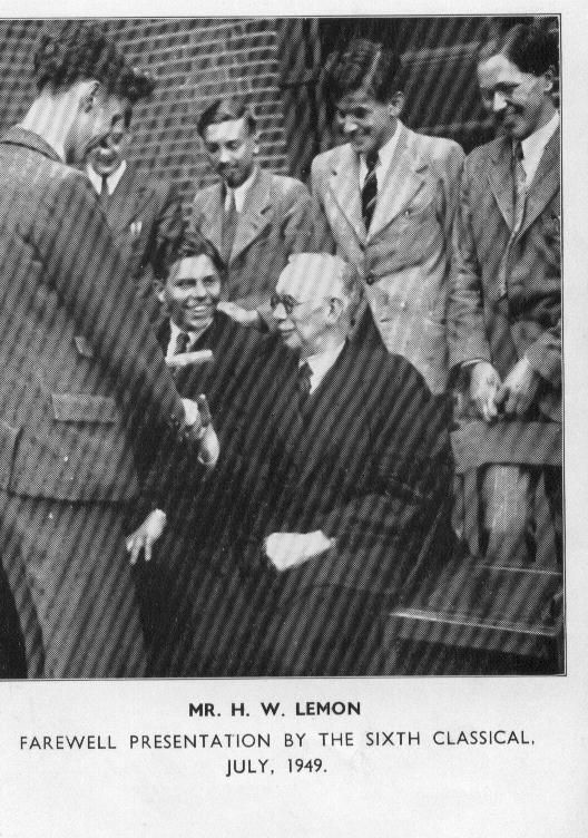 retirement of Mr. HW(Pat) Lemon 1949 retirement of Mr. HW(Pat) Lemon 1949