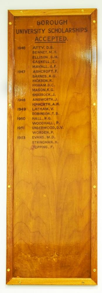 Wigan Grammar School Borough Scholarships 1946-1953