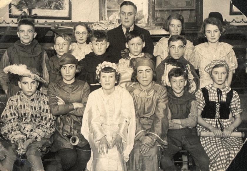 School pantomime / play at St James, Orrell in 1935.