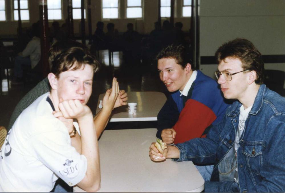 Dave Sharpe, Martin Fisher, Tom Dunn May 1990