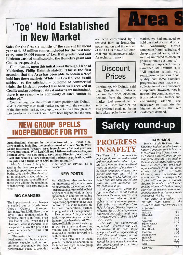 Parkside colliery Quarterly Newsletter - Nov 1998 -002 Parkside colliery Quarterly Newsletter - Nov 1998 -002