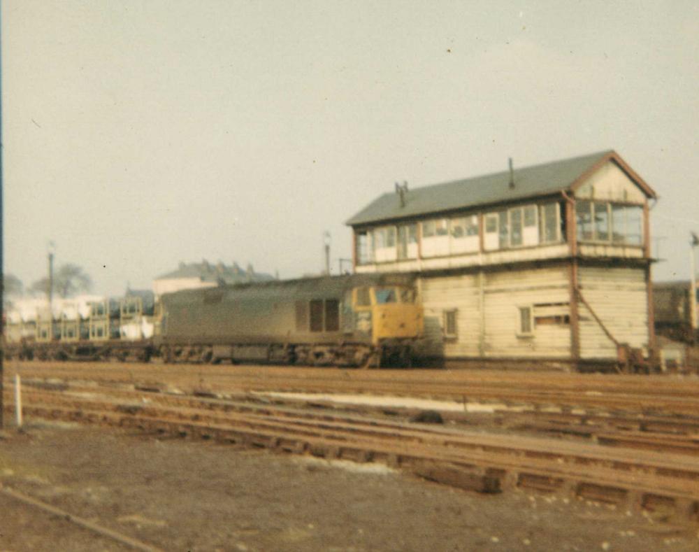 Southbound Freight Passing Springs Branch No2 Signal Box 1969 Southbound Freight Passing Springs Branch No2 Signal Box 1969