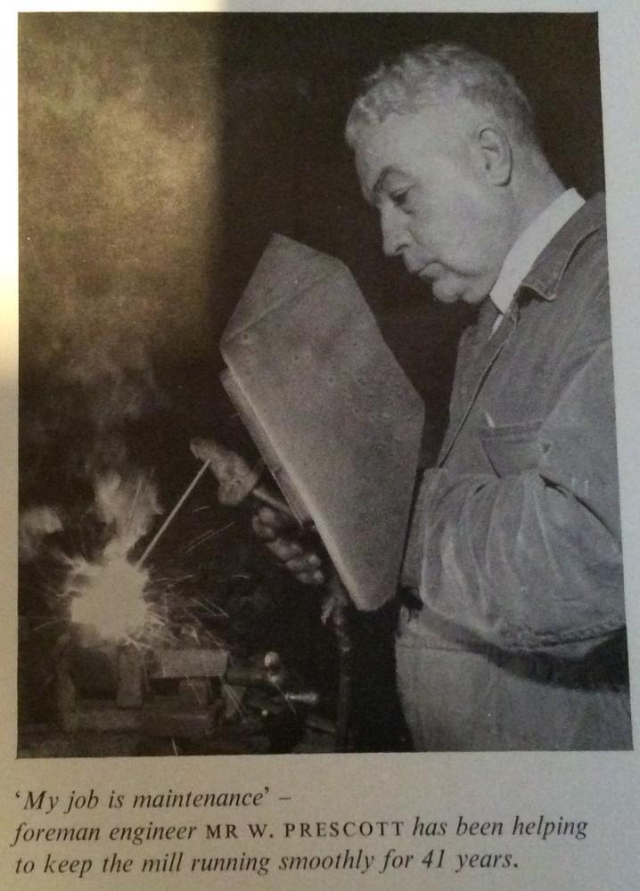 Mr W. Prescott, Makerfield Mill 1965 Mr W. Prescott, Makerfield Mill 1965