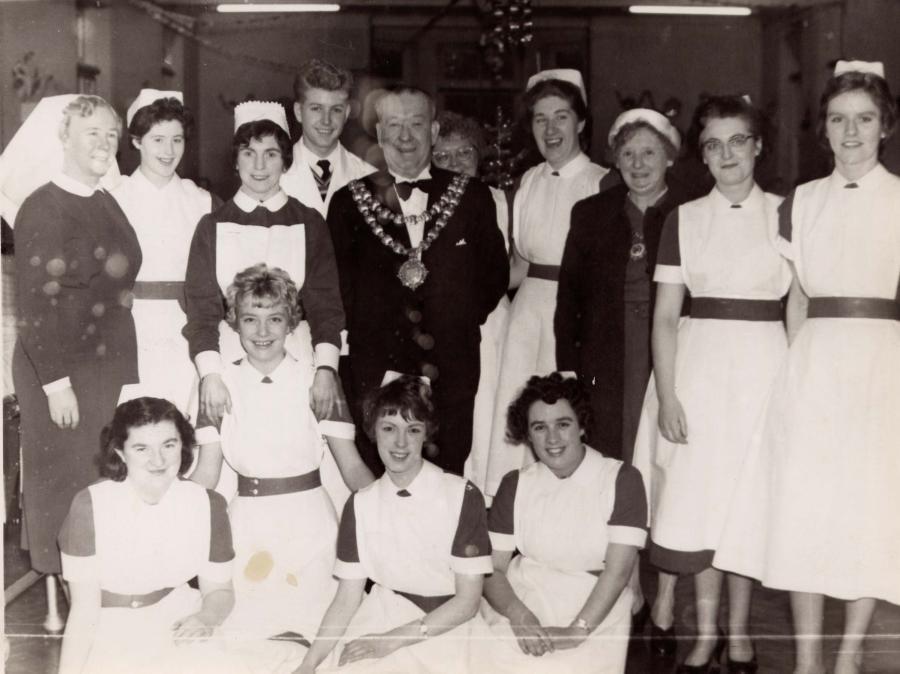 Staff at Billinge Hospital, 1950/60s.