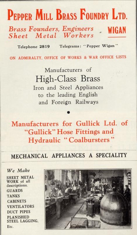 Pepper Mill Brass Foundry advert c.1940 Pepper Mill Brass Foundry advert c.1940