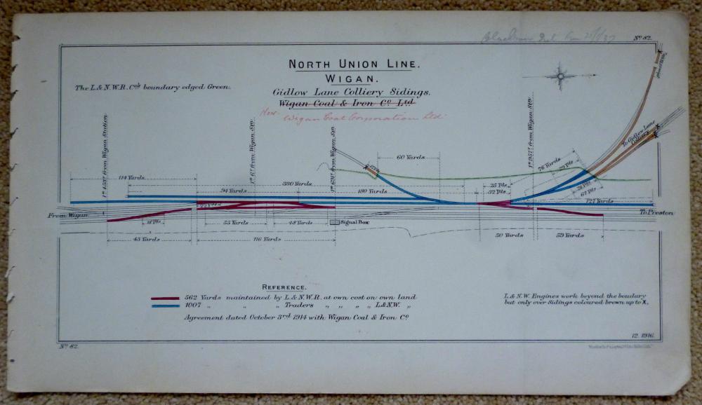 Gidlow Lane Sidings plan