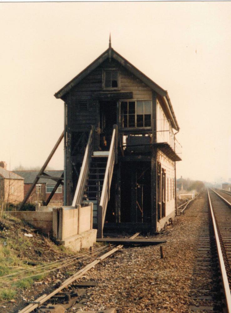 Burnt out signal box november 1984 Burnt out signal box november 1984