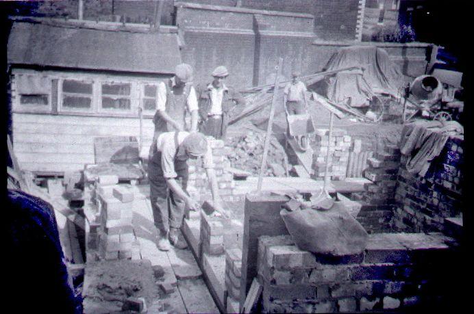 Work well under way in re-building the Crispin Arms, 1955. Work well under way in re-building the Crispin Arms, 1955.