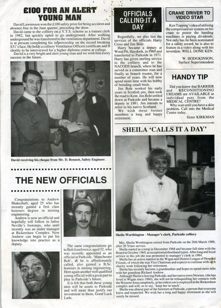 Parkside colliery Quarterly Newsletter - Nov 1998 -004 Parkside colliery Quarterly Newsletter - Nov 1998 -004