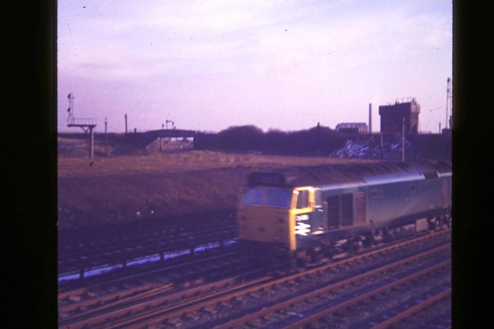 Class 50 Photographed from taylors lane bridge 1968 Class 50 Photographed from taylors lane bridge 1968
