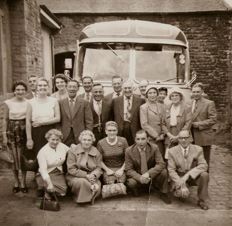 Wigan Corporation workers on an outing