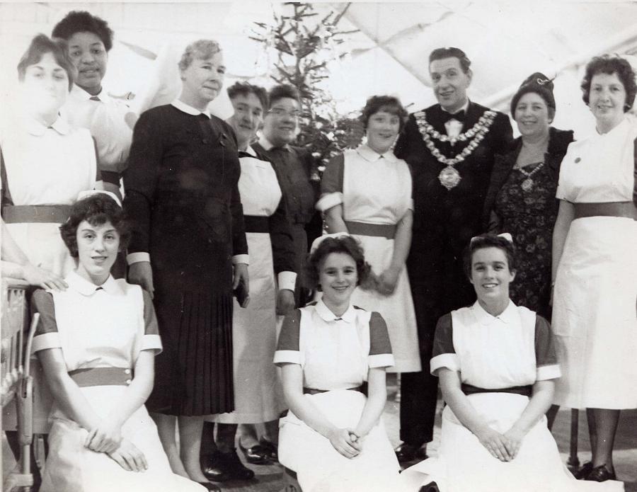 Staff at Billinge Hospital, 1950/60s.