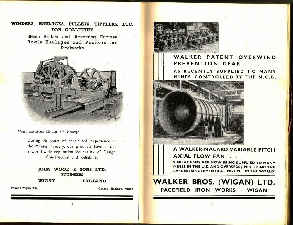Wigan made products advert(s) for the NCB 1949 edition of "Guide to the Coalfields" Wigan made products advert(s) for the NCB 1949 edition of "Guide to the Coalfields"