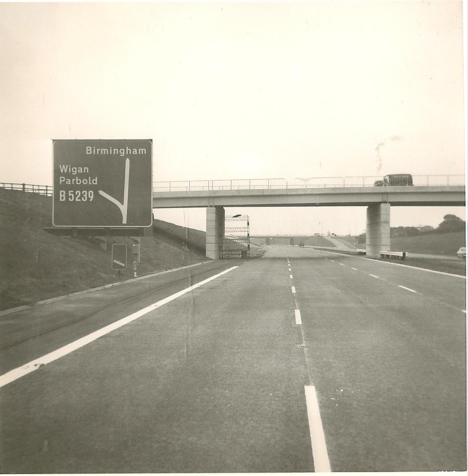 21st July 1963. M6 Motorway north of Boundary Lane Standish. 21st July 1963. M6 Motorway north of Boundary Lane Standish.