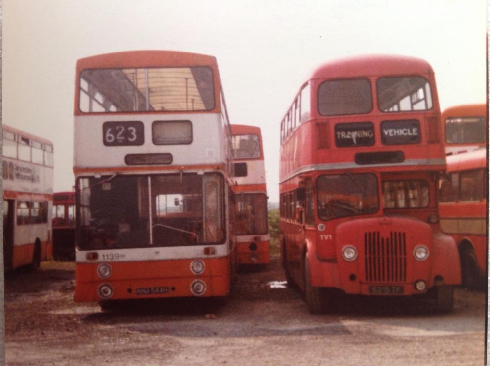 Retired Wigan buses.