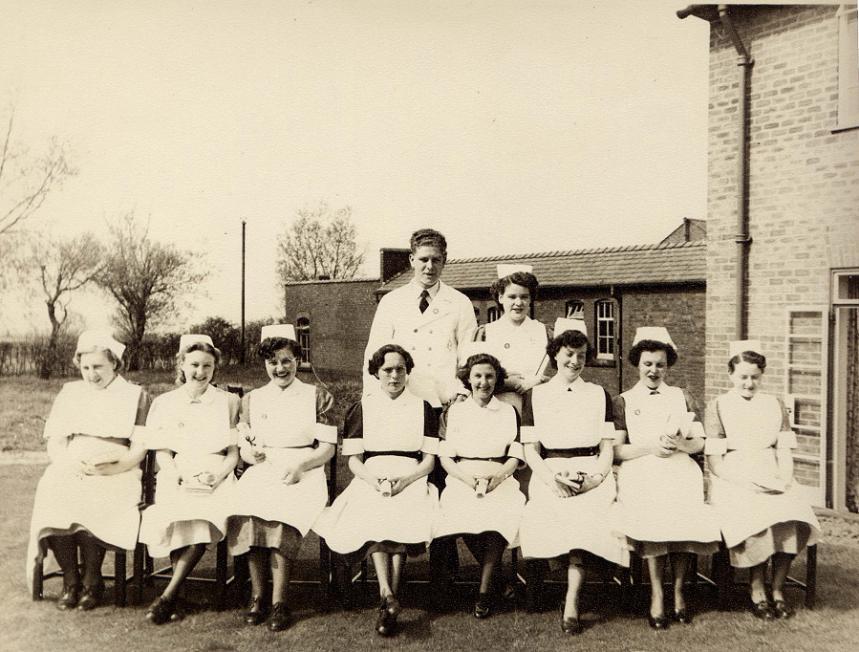 Staff at Billinge Hospital, 1950/60s.