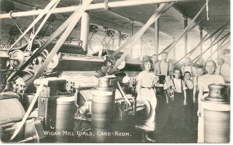 Wigan Mill Girls, Cardroom. Wigan Mill Girls, Cardroom.