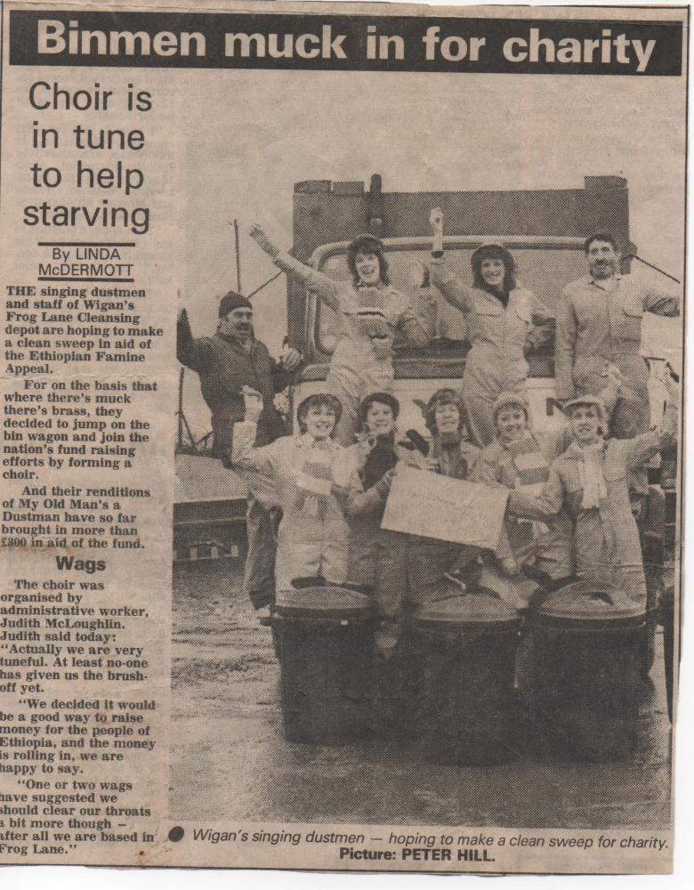 binmen singing for charity