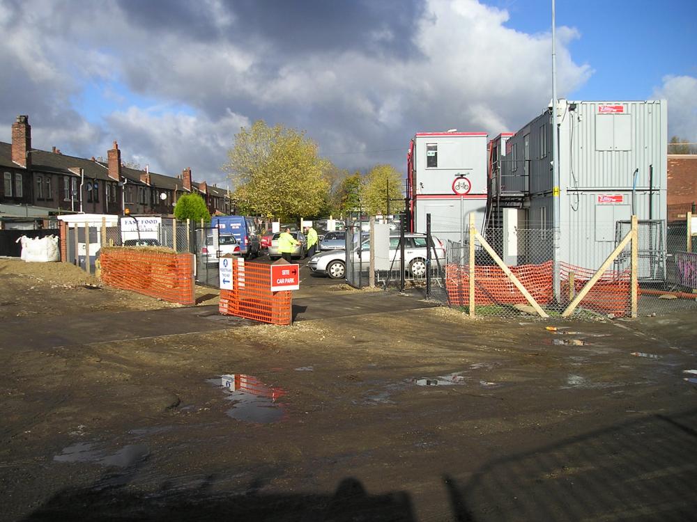 Melverley Street- the contractors office setup for Wigan FAS.30-10-2007 