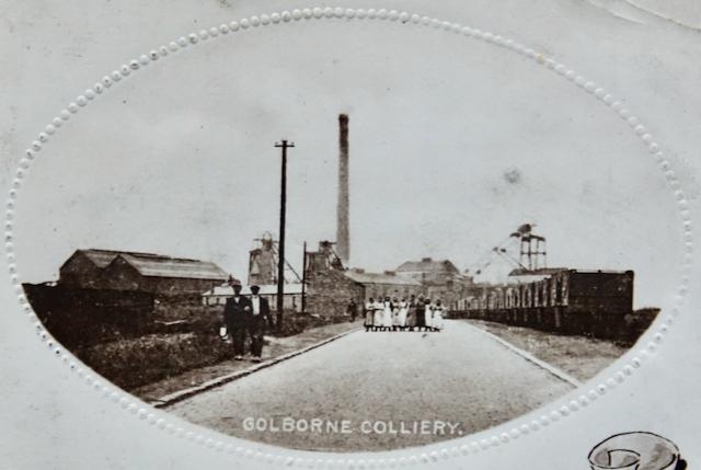 Golborne Colliery - detail, pre-WW1 post card Golborne Colliery - detail, pre-WW1 post card