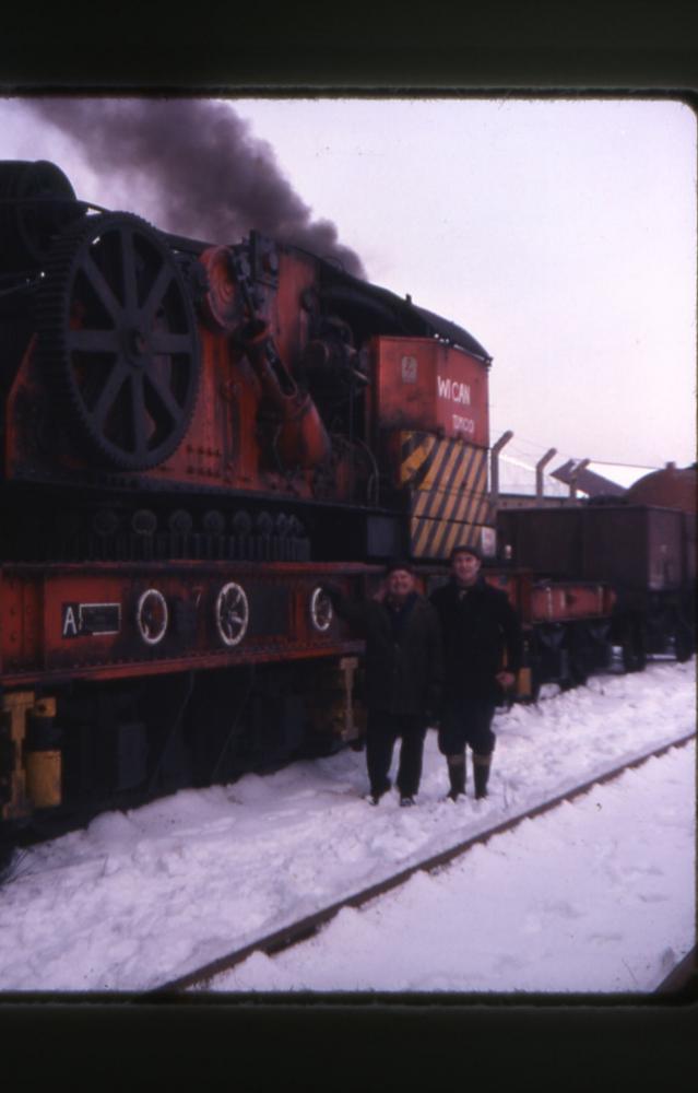 Springs Branch steam crane in the snow