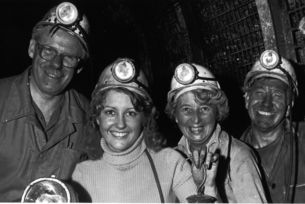 Anne Melling's underground visit Anne Melling's underground visit
