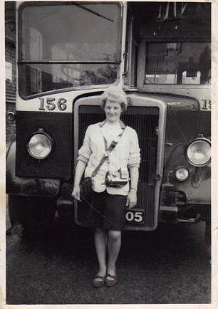 Conductress Peggy Houghton about 1965 Conductress Peggy Houghton about 1965