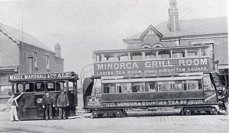 STEAM TRAM Pemberton c.1900