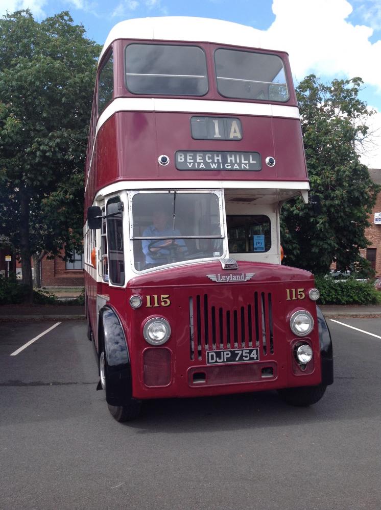 Preserved Wigan bus. Preserved Wigan bus.
