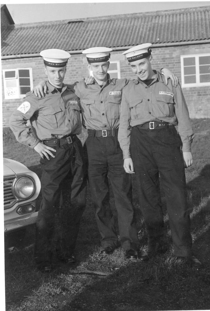 Me, left, and couple of Yorkshire lads. HMS Raleigh 1963 Me, left, and couple of Yorkshire lads. HMS Raleigh 1963