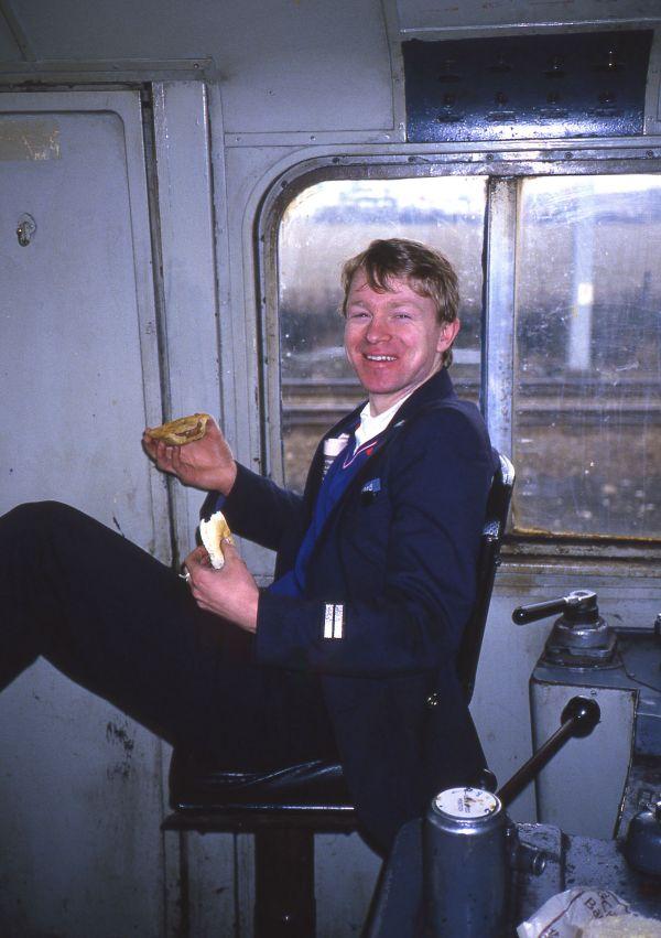 'Wigan pie eighter', guard David Harrison. 'Wigan pie eighter', guard David Harrison.