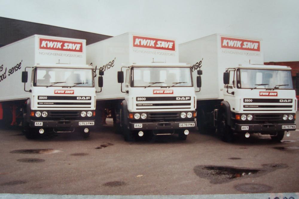 The three sisters at Kwik Save Ashton depot 1989