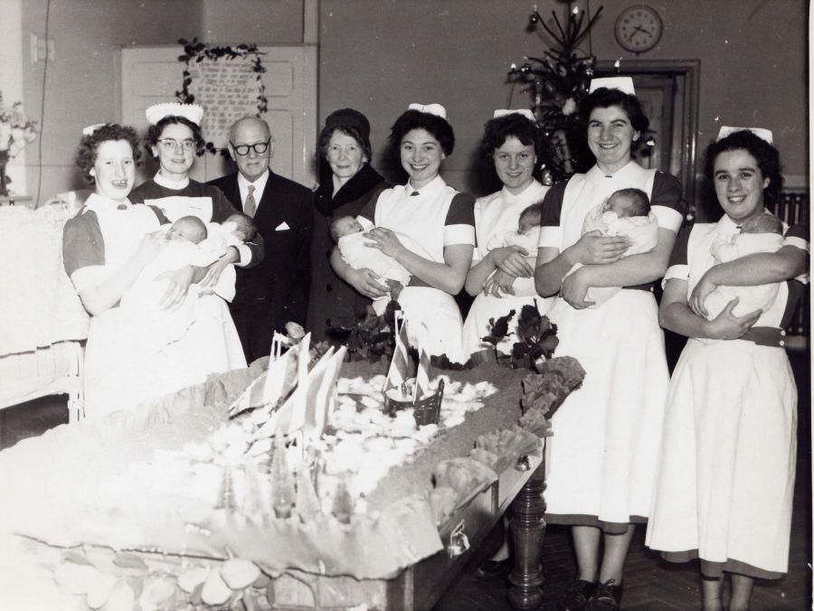 Staff at Billinge Hospital, 1950/60s.